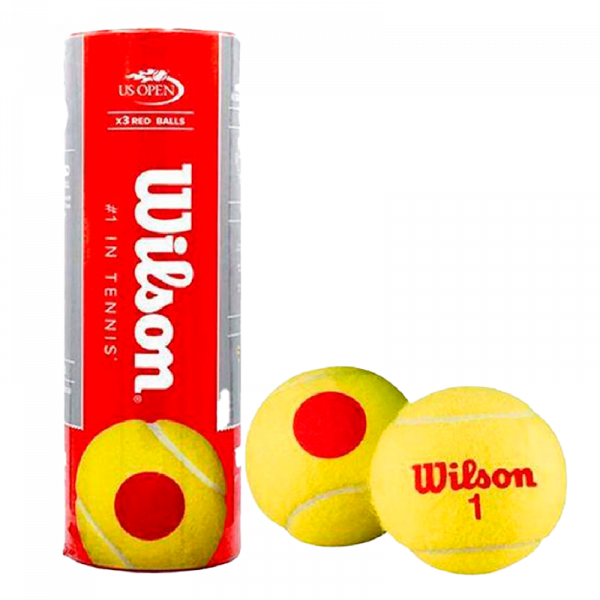 TARRO PELOTAS TENNIS WILSON PUNTO NARANJA TARRO X3 UNIDADES IDEAL PARA EDADES ENTRE LOS 9 A 10 AÑOS. REBOTE 50% MENOS A UNA PELOTA NORMAL