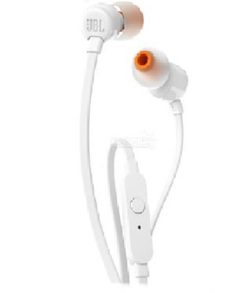 AUDIFONOS JBL ALAMBRICOS IN EAR MANOS LIBRES T110 BLANCO T110