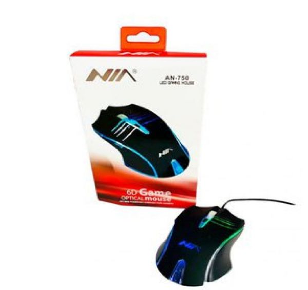 MOUSE GAMER 6 BOTONES AN-750 MOU6B