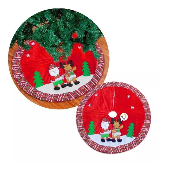 PIE DE ÁRBOL FALDA NAVIDEÑO DECORACIÓN TAPETE FM001