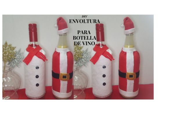 FUNDA PARA BOTELLA DE NAVIDAD