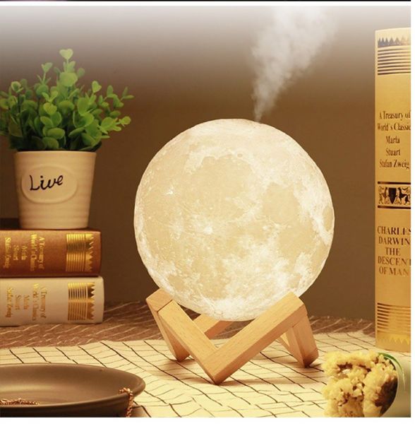 HUMIDIFICADOR DIFUSOR DE AROMA LAMPARA LUNA 