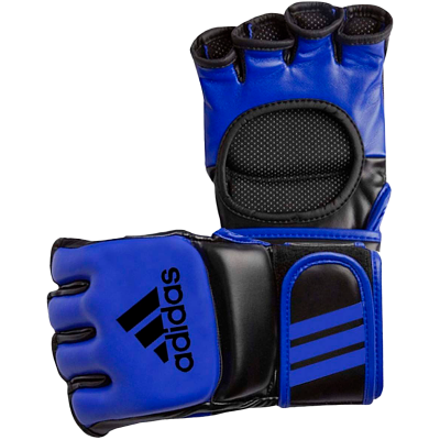 GUANTE PARA ARTES MARCIALES MIXTAS MMA ADIDAS AZUL CON NEGRO TALLA M