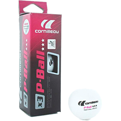 "BOLA PARA TENIS DE MESA CORNILLEAU 3 ESTRELLAS  (PAQUETE POR 3 UNIDADES)"