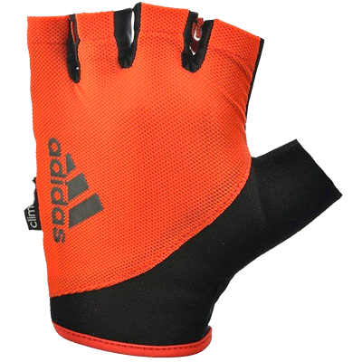 GUANTES PARA GIMNASIO MARCA ADIDAS ESSENTIAL NEGRO/ROJO TALLA S