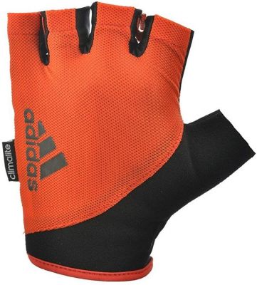 GUANTES PARA GIMNASIO MARCA ADIDAS ESSENTIAL NEGRO/ROJO TALLA M