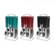 JGO CUBIERTOS 6/24 M/PLAS ENTERIZO C/SOPORTE