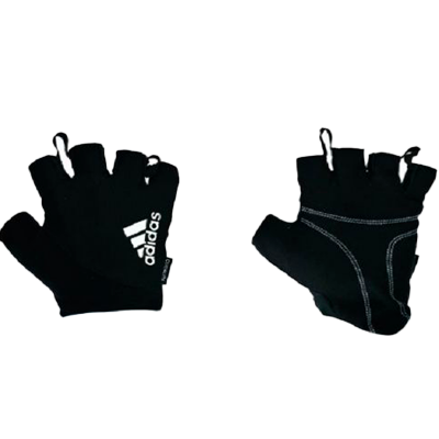 GUANTES PARA GIMNASIO MARCA ADIDAS ESSENTIAL NEGRO/BLANCO TALLA S