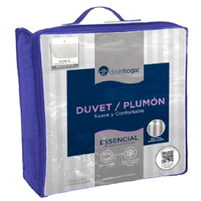 PLUMON DOBLE 200X240 MICROFIBRA RAYAS LiNEA BLANCA  ESSENCIAL