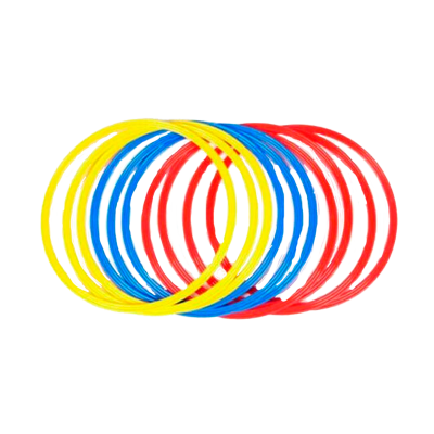 SET DE 10 ANILLOS DE AGILIDAD PARA ENTRENAMIENTO, DIAMETRO 40CM