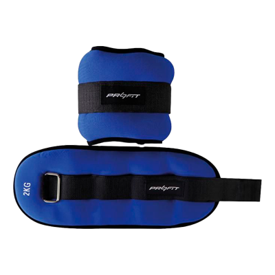 PAR DE PESAS PARA TOBILLO Y MUÑECA, DE 2 KG DE PESO. EN NEOPRENO CON SISTEMA DE AJUSTE.