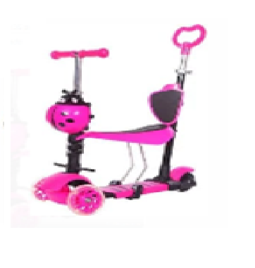 SCOOTER PATINETA MARIQUITA 74CM 5 EN 1 PARA NIÑOS