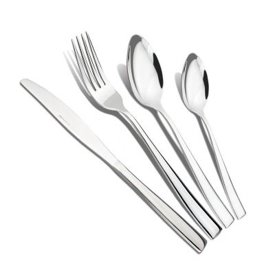 SET DE CUBIERTOS X 24 PZAS ACERO INOX C SOPORTE METALICO HE1